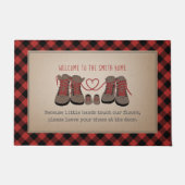 Wanderstiefel Kinderschuhe Karierte Schuhe entfern Fußmatte (Vorderseite)