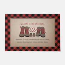 Wanderstiefel Kinderschuhe Karierte Schuhe entfern