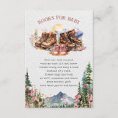 Wanderstiefel Pink Girl Babydusche Anfrage Begleitkarte (Vorderseite)