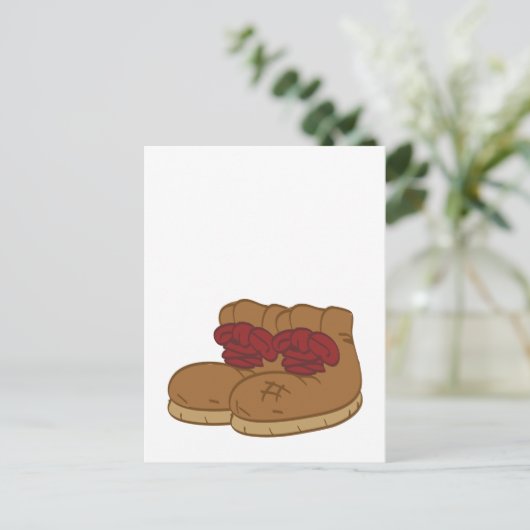 Wanderstiefel Postkarte (Stehend Vorderseite)