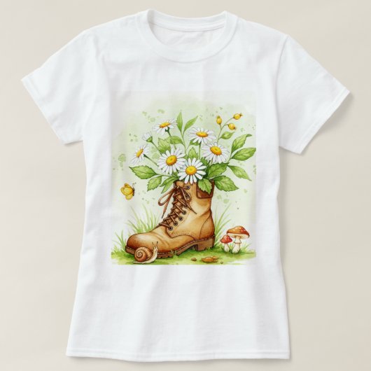 Wanderstiefel T-Shirt (Design vorne)