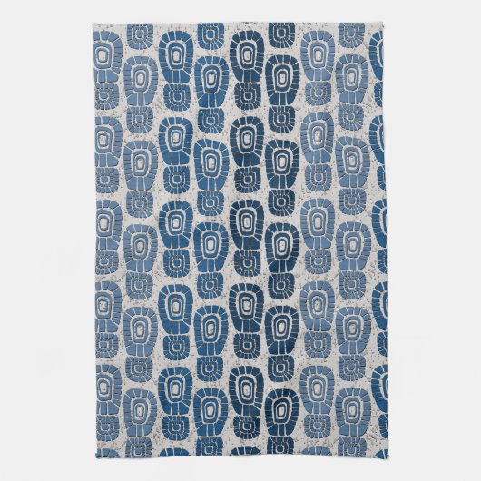 Wanderstiefel, Tracks auf dem Weg. Geh raus! Geschirrtuch (Vertikal)