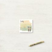 Wanderstiefel und Wildblumen Post-it Klebezettel (Auf Schreibtisch)