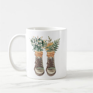 Wanderstiefel & Wildblumen Kaffeetasse