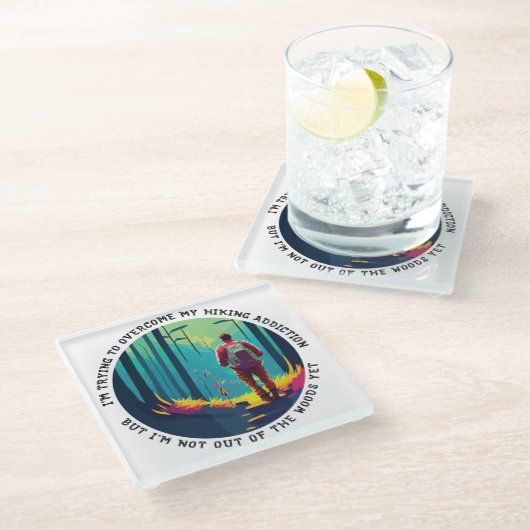 Wandersucht Glasuntersetzer (Schrägansicht)