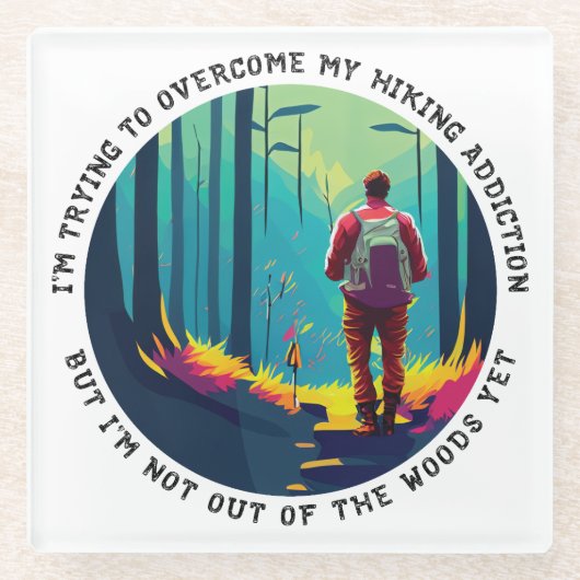 Wandersucht Glasuntersetzer (Vorderseite)