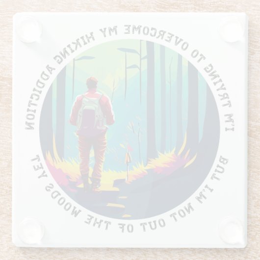 Wandersucht Glasuntersetzer (Rückseite)