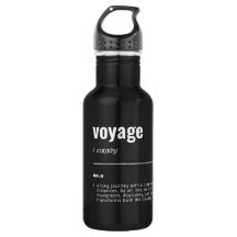 WanderTag - Minimalistische Black Water Flasche