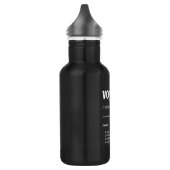 WanderTag - Minimalistische Black Water Flasche Edelstahlflasche (Links)