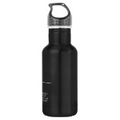 WanderTag - Minimalistische Black Water Flasche Edelstahlflasche (Rückseite)