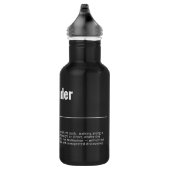WanderTag - Minimalistische Black Water Flasche Edelstahlflasche (Rechts)