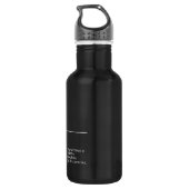 WanderTag - Minimalistische Black Water Flasche Edelstahlflasche (Rückseite)