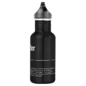 WanderTag - Minimalistische Black Water Flasche Edelstahlflasche (Rechts)