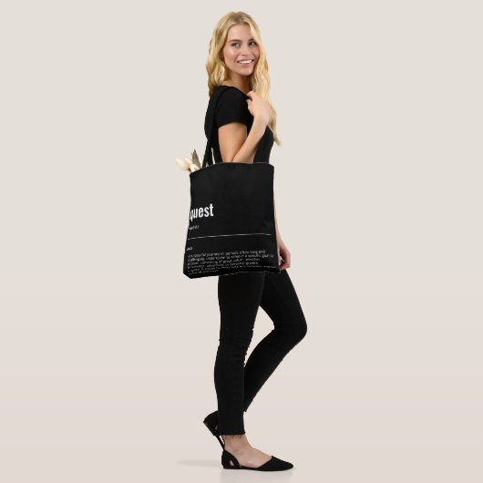 WanderTag - Moderne Black Tote Bag Tasche (Am Model)