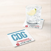 WanderTag Paper-Untersetzer Rechteckiger Pappuntersetzer (Vor Ort)