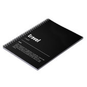 WanderTag - Schwarzes ReiseNotebook Notizblock (Linke Seite)