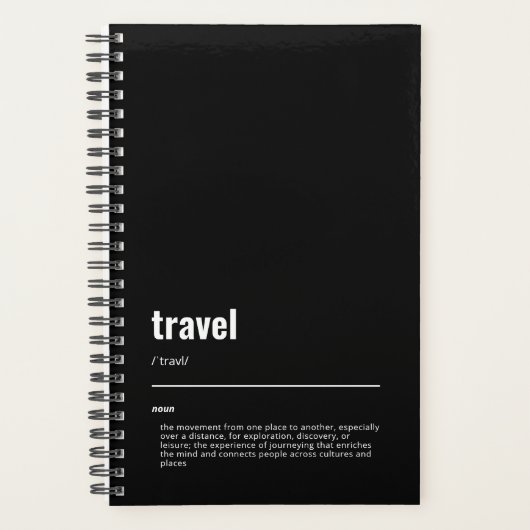 WanderTag - Travel Black Planner 2026 Planer (Vorderseite)