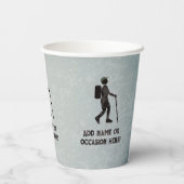 Wandertheater mit Schuster und eigener Text auf Pappbecher (Rückseite)