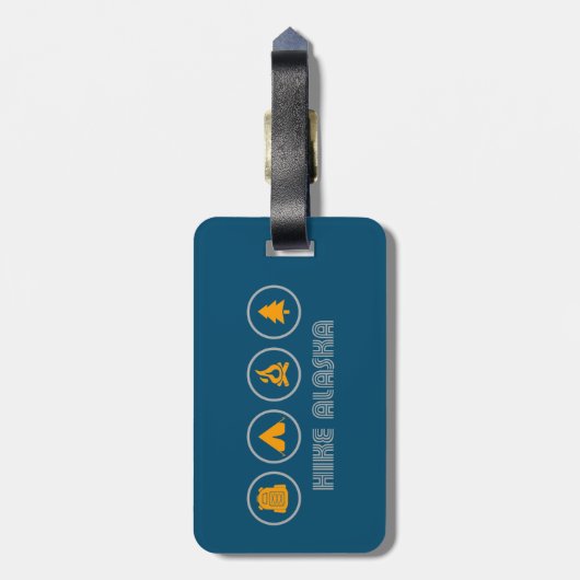 Wanderung Alaska Gepäckanhänger (Rückseite vertikal)