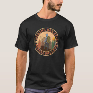 Wanderung auf dem Gipfel Berggipfel und Täler Rück T-Shirt