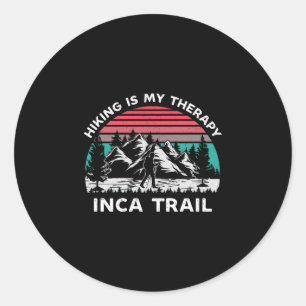 Wanderung auf dem Inka-Trail nach Machu Picchu ist Runder Aufkleber