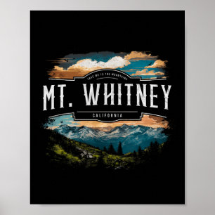 Wanderung Berge Mt. Whitney Kalifornien Outdoor V Poster