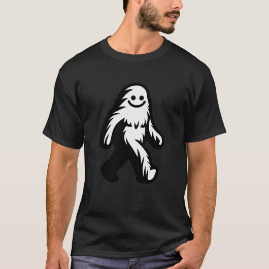 Wanderung Bigfoot - Sasquatch Funny Cryptid lächel T-Shirt (Vorderseite)
