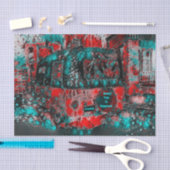 Wanderung Camper Retro Hippie Road zum Glück Seidenpapier (Handwerk)