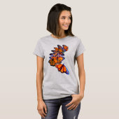 Wanderung der Schmetterlinge in den Wasserfarben T-Shirt (Vorne ganz)