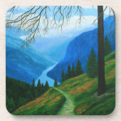 Wanderung durch Berge Untersetzer Set von 6 (Vorderseite)