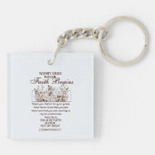 Wanderung durch den Glauben 2 Corinthians Blumensc Schlüsselanhänger (Rückseite)