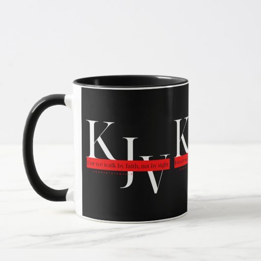 Wanderung durch den Glauben 2 Korinthen 5:7 KJV Bi Tasse (Links)