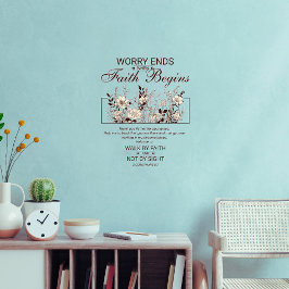 Wanderung durch den Glauben 2 Korinthians 5 Blumen Wandaufkleber