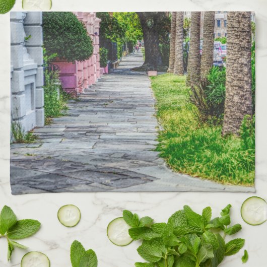 Wanderung entlang der Regenbogenrow Geschirrtuch (Gefaltet)