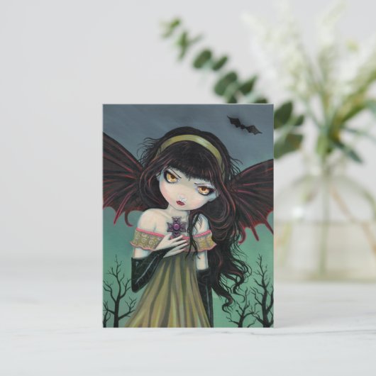 Wanderung Gothic Vampire Postcard Postkarte (Stehend Vorderseite)