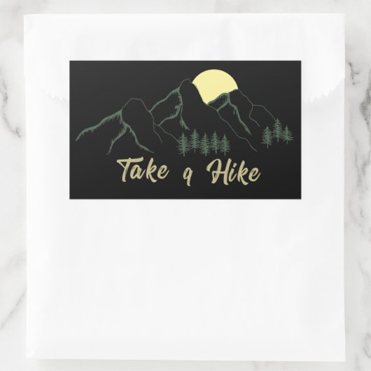 Wanderung im Freien Rechteckiger Aufkleber (Tasche)