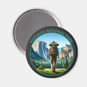 Wanderung im Yosemite Nationalpark Magnet (Vorderseite/Rückseite)