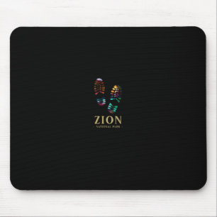 Wanderung im Zion-Nationalpark-Wanderstiefelabdruc Mousepad