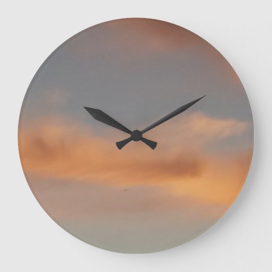 Wanderung in den Wolken 7 Rosa Wolken in einem bla Große Wanduhr (Vorderseite)