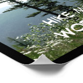 Wanderung mehr Plakattext auf Bergfoto Poster (Ecke)