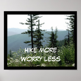 Wanderung mehr Plakattext auf Bergfoto Poster