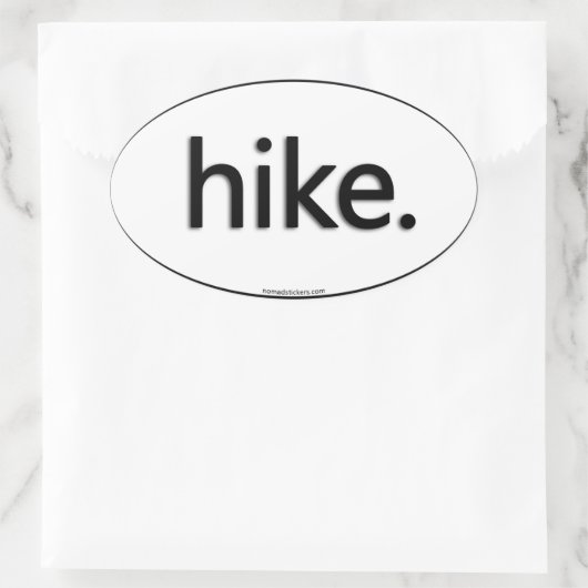 Wanderung. Ovaler Aufkleber (Tasche)