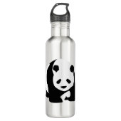 Wanderung Panda Edelstahlflasche (Vorderseite)