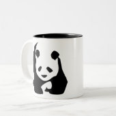Wanderung Panda Zweifarbige Tasse (Vorderseite Links)