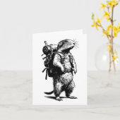 Wanderung Prairie Dog Gopher Backpackender Tiere F Karte (Gelbe Blume)