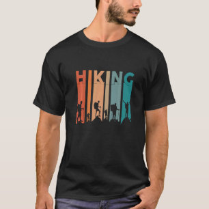 Wanderung Retro Sonnenuntergang mit Bergwanderung T-Shirt