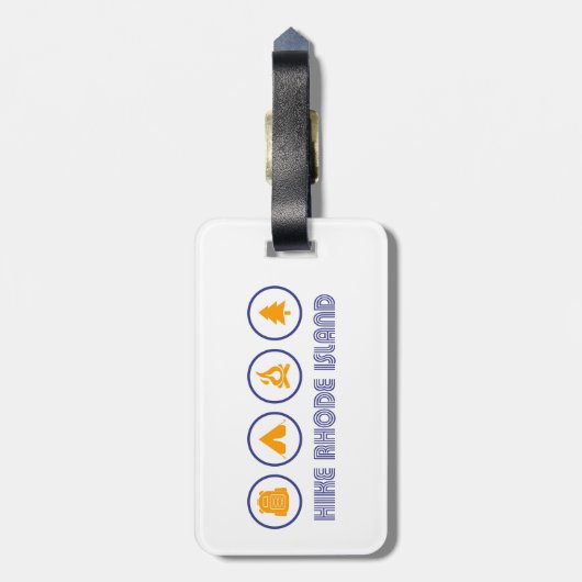 Wanderung Rhode Island Gepäckanhänger (Rückseite vertikal)