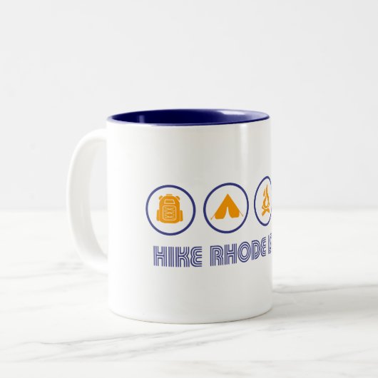 Wanderung Rhode Island Zweifarbige Tasse (Vorderseite Links)