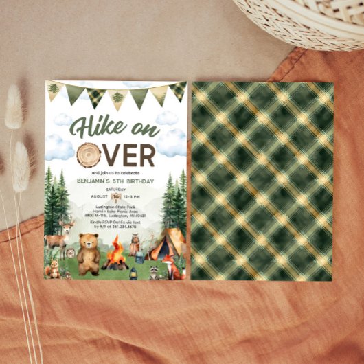 Wanderung über Camping Geburtstag Einladung