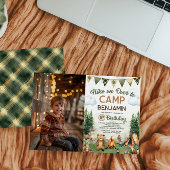 Wanderung über Camping Geburtstagsfest Foto Einladung